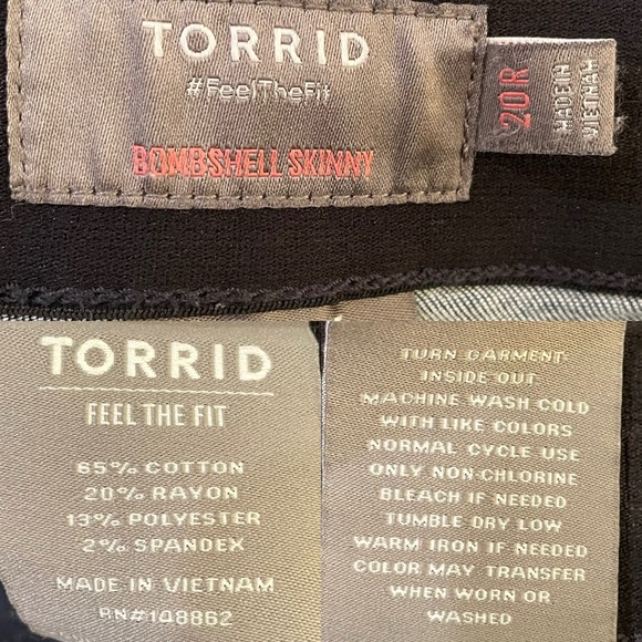 Torrid Womens Jeans Denim Blue Bombshell Skinny Super Soft Stretch Plus Size 20 - Picture 11 of 11